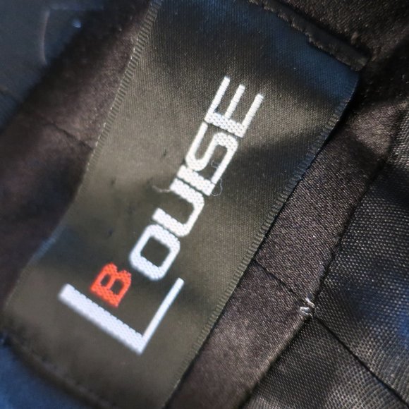 Womens B Louise Black Pant Suit W/ Black Satin Trim Sz L* - Picture 12 of 12